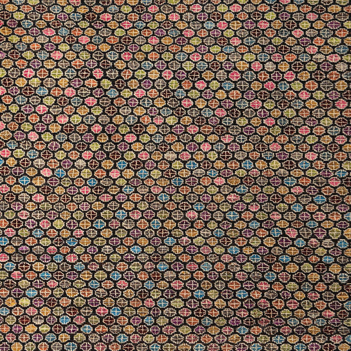 Square Abstract Red Modern Rug, abs4482