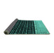 Sideview of Abstract Turquoise Modern Rug, abs4483turq