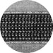 Round Machine Washable Abstract Gray Modern Rug, wshabs4483gry