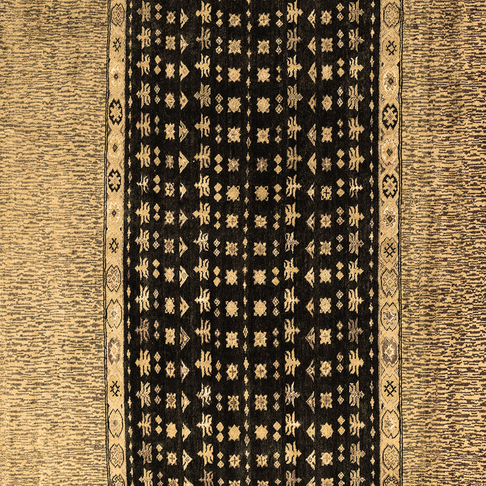 Square Abstract Brown Modern Rug, abs4483brn