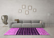 Machine Washable Abstract Pink Modern Rug in a Living Room, wshabs4483pnk