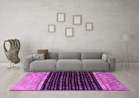 Machine Washable Abstract Pink Modern Rug, wshabs4483pnk