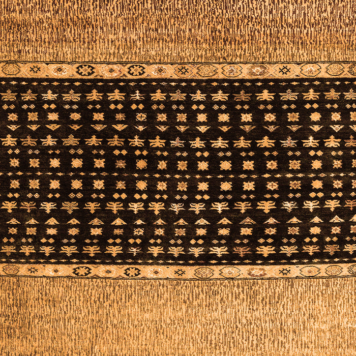 Square Abstract Orange Modern Rug, abs4483org