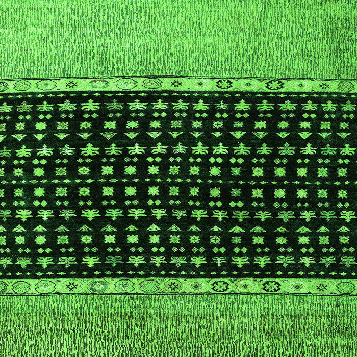 Square Abstract Green Modern Rug, abs4483grn