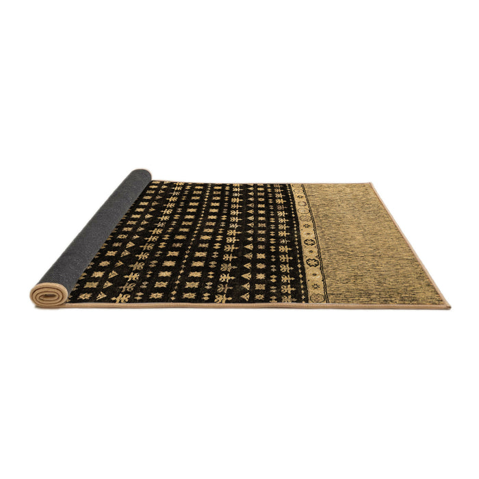 Sideview of Abstract Brown Modern Rug, abs4483brn