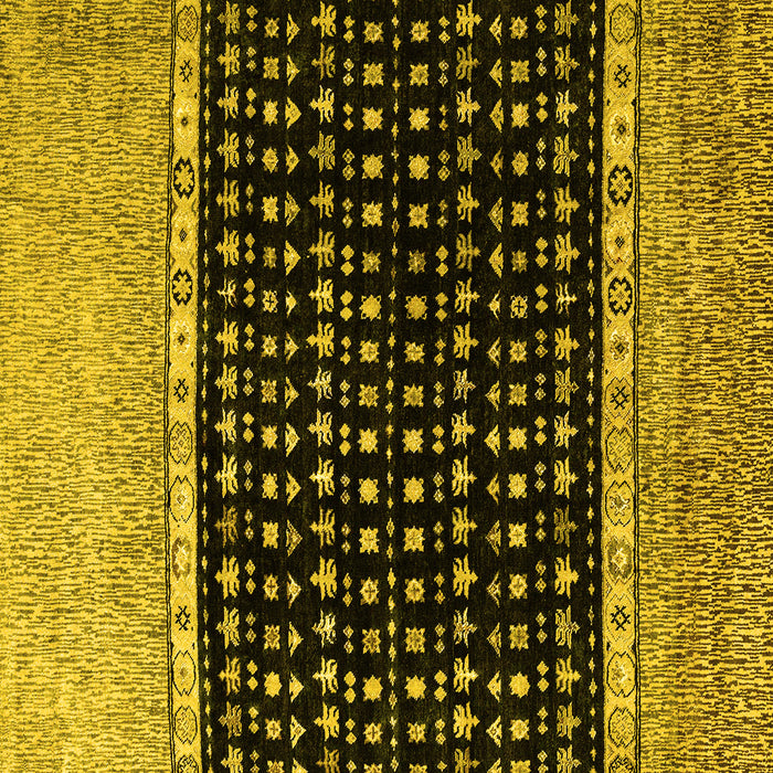 Square Machine Washable Abstract Yellow Modern Rug, wshabs4483yw