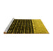 Sideview of Machine Washable Abstract Yellow Modern Rug, wshabs4483yw