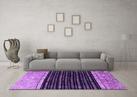 Machine Washable Abstract Purple Modern Rug, wshabs4483pur