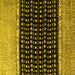 Square Abstract Yellow Modern Rug, abs4483yw