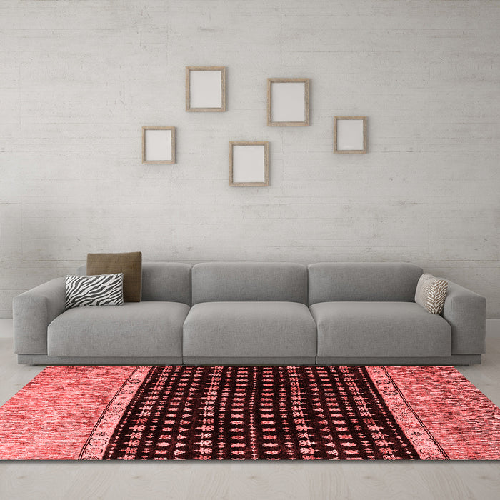Modern Red Washable Rugs