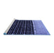 Sideview of Machine Washable Abstract Blue Modern Rug, wshabs4483blu