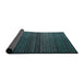 Sideview of Abstract Deep Teal Green Modern Rug, abs4484