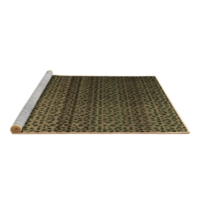 Sideview of Machine Washable Abstract Brown Modern Rug, wshabs4484brn