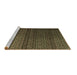 Sideview of Machine Washable Abstract Brown Modern Rug, wshabs4484brn