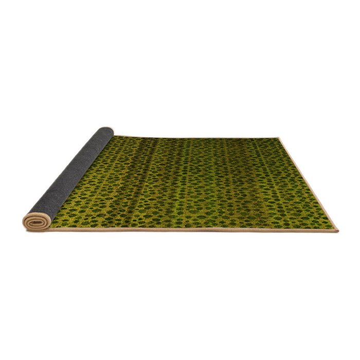 Sideview of Abstract Yellow Modern Rug, abs4484yw