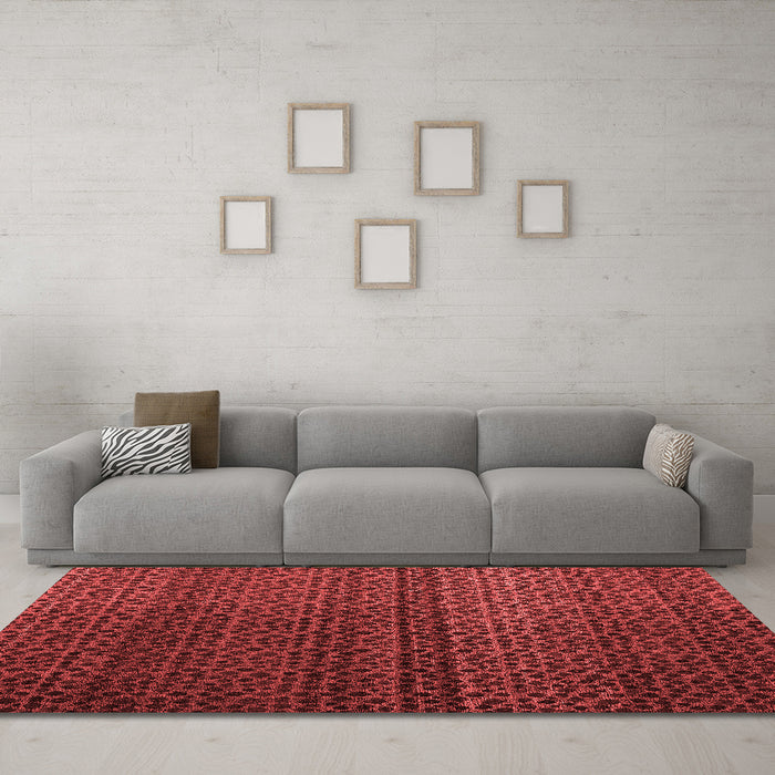 Modern Red Washable Rugs