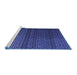 Sideview of Machine Washable Abstract Blue Modern Rug, wshabs4484blu