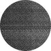 Round Abstract Gray Modern Rug, abs4484gry