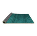 Sideview of Abstract Turquoise Modern Rug, abs4484turq