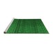 Sideview of Machine Washable Abstract Green Modern Area Rugs, wshabs4484grn