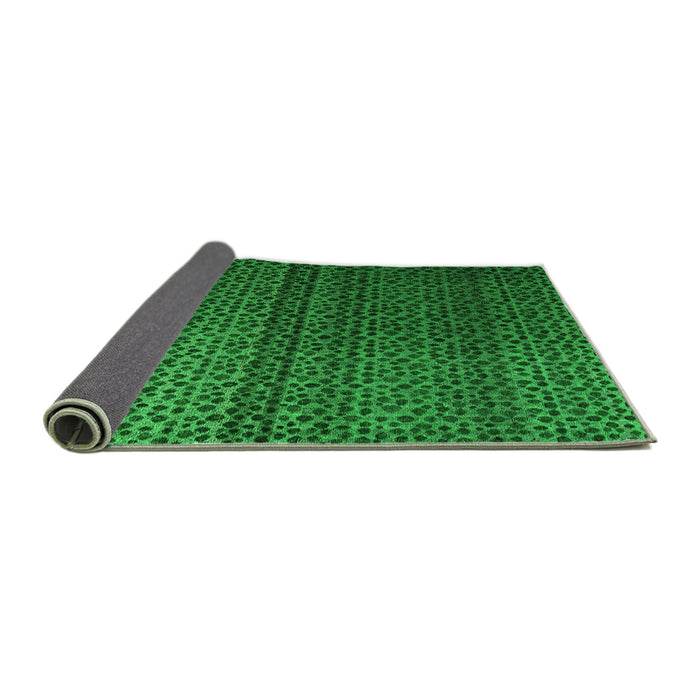 Sideview of Abstract Green Modern Rug, abs4484grn