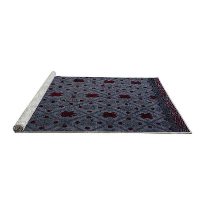 Sideview of Machine Washable Abstract Grape Purple Rug, wshabs4485