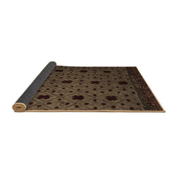 Sideview of Abstract Brown Modern Rug, abs4485brn