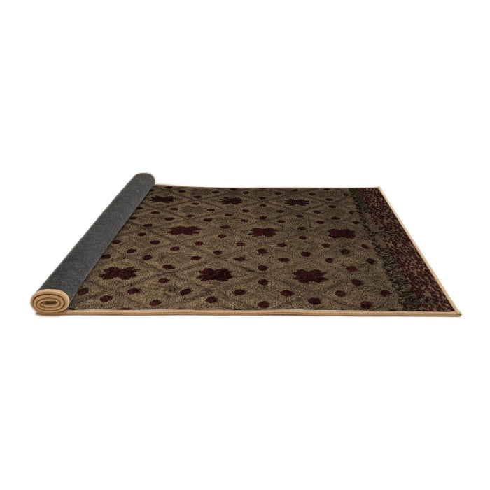 Sideview of Abstract Brown Modern Rug, abs4485brn