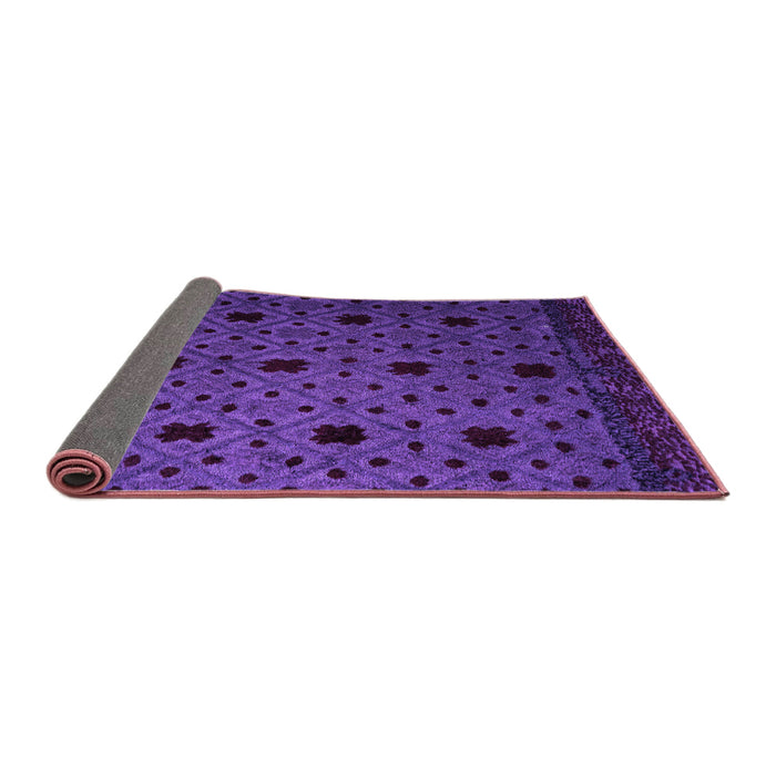 Sideview of Abstract Purple Modern Rug, abs4485pur