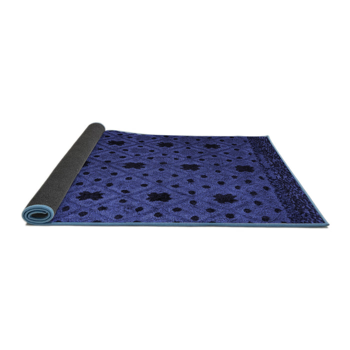 Sideview of Abstract Blue Modern Rug, abs4485blu