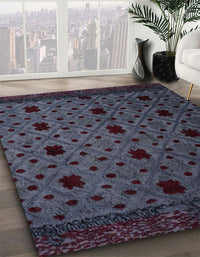 Abstract Purple Modern Rug, abs4485