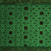 Square Machine Washable Abstract Green Modern Area Rugs, wshabs4485grn