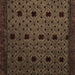 Square Abstract Brown Modern Rug, abs4485brn