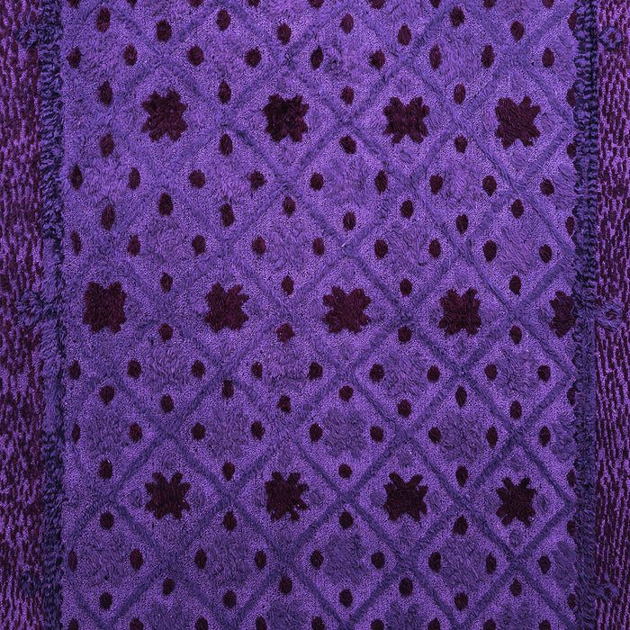 Square Abstract Purple Modern Rug, abs4485pur