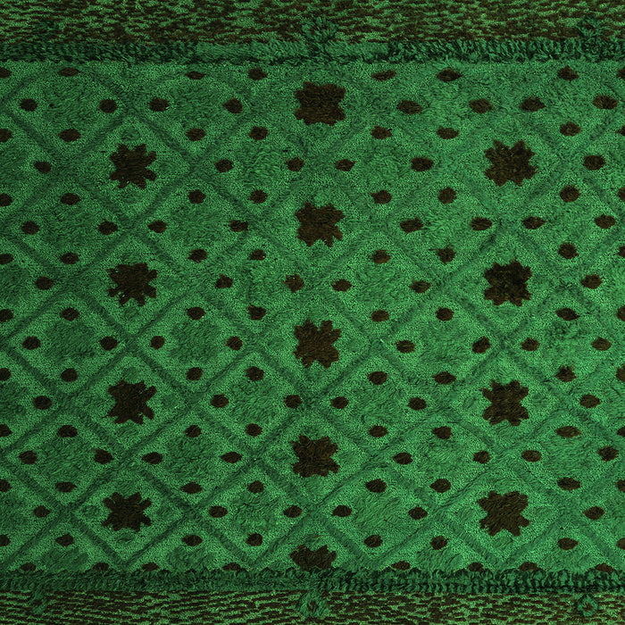 Square Abstract Green Modern Rug, abs4485grn