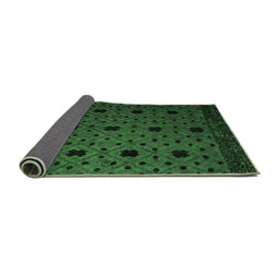 Sideview of Abstract Emerald Green Modern Rug, abs4485emgrn