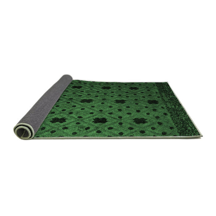 Sideview of Abstract Emerald Green Modern Rug, abs4485emgrn