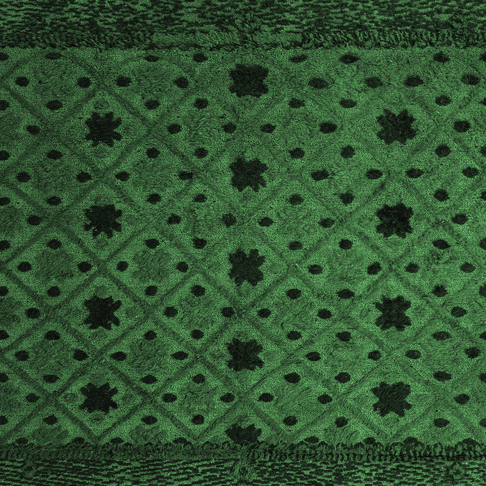 Square Abstract Emerald Green Modern Rug, abs4485emgrn