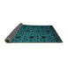 Sideview of Abstract Turquoise Modern Rug, abs4485turq