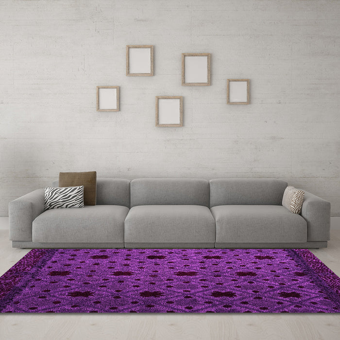 Machine Washable Abstract Pink Modern Rug in a Living Room, wshabs4485pnk