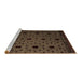 Sideview of Machine Washable Abstract Brown Modern Rug, wshabs4485brn