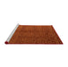 Sideview of Machine Washable Abstract Red Rug, wshabs4486