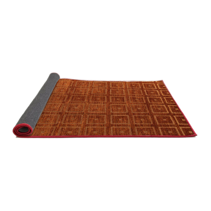Sideview of Abstract Red Modern Rug, abs4486