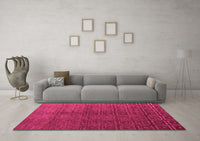 Machine Washable Abstract Pink Modern Rug, wshabs4486pnk