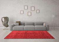 Machine Washable Abstract Red Modern Rug, wshabs4486red