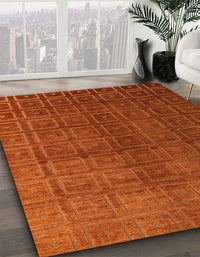 Abstract Red Modern Rug, abs4486