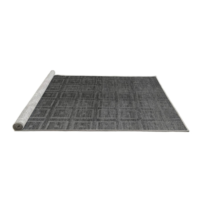 Sideview of Machine Washable Abstract Gray Modern Rug, wshabs4486gry
