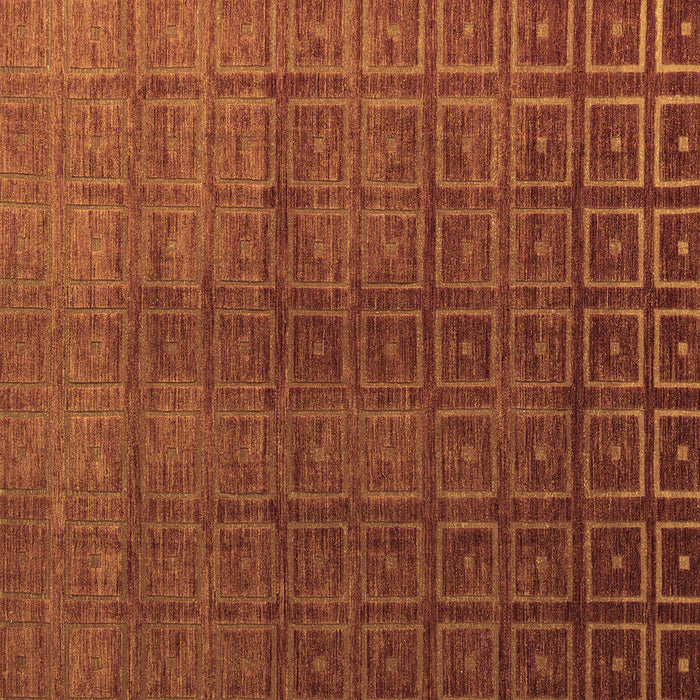 Square Abstract Brown Modern Rug, abs4486brn