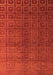 Machine Washable Abstract Orange Modern Area Rugs, wshabs4486org