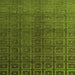 Square Machine Washable Abstract Green Modern Area Rugs, wshabs4486grn